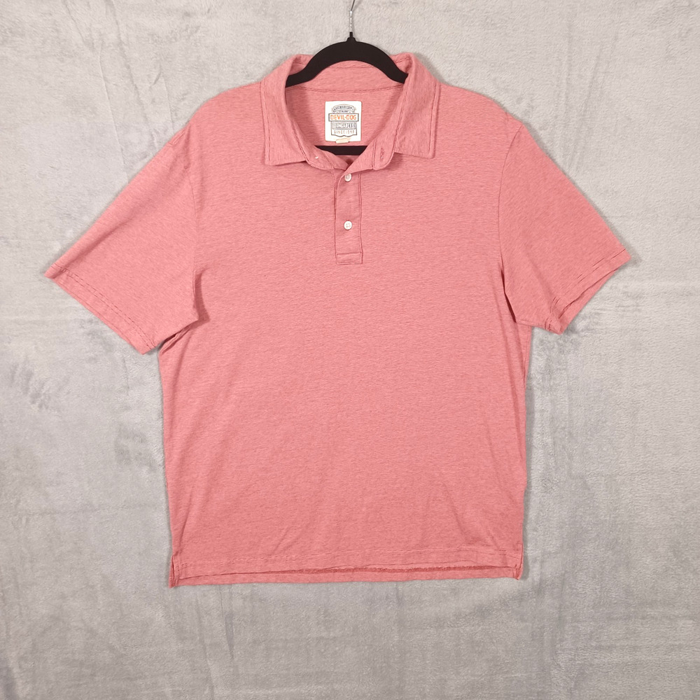 DEVIL-DOG Brick Red Cotton Modal 2-Button Henley Pullover